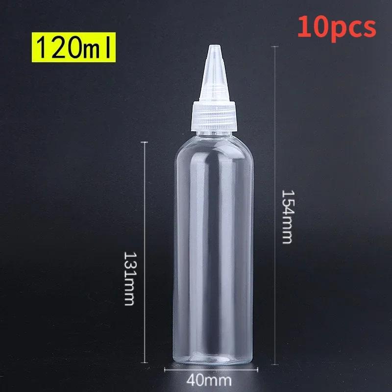 10 шт пустые флаконы-капельницы прозрачные бутылки с острым горлышком пластиковые портативные многоразовые насадки-капельницы с крышкой чернила клей бутылка