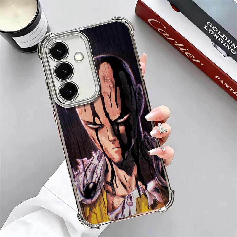 Мягкий чехол для телефона One P-Punch-Man Saitama King для Samsung A17 A27 A07 A37 A57 A16 A56 A15 A55 A14 A54 A13 A53 A26 A36 A25 A35 A2