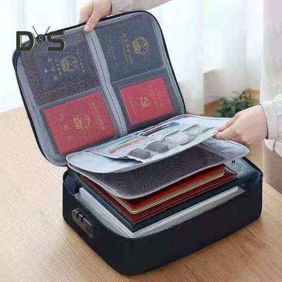 Document Organizer Folio Storage Bag with Handle Zipper Closure Large Capacity Waterproof Envelope File Holder Organizer