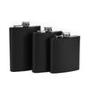 1PCS Flask 201 Stainless Steel 7-12oz Black Black Matte Embroidered Metal