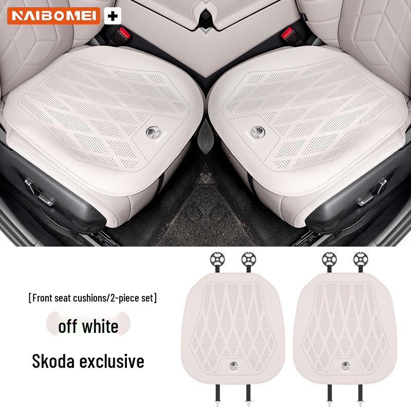 Кожаные чехлы на сиденья для Skoda Octavia, Superb, Kodiaq, Kamiq, Karoq - Передние и задние