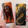 For Realme 7 RMX2151 / Realme 7 Pro RMX2170 Cool Dragon Tiger Pattern Phone Case For Realme7 RMX2155 Soft Silicone TPU Cases