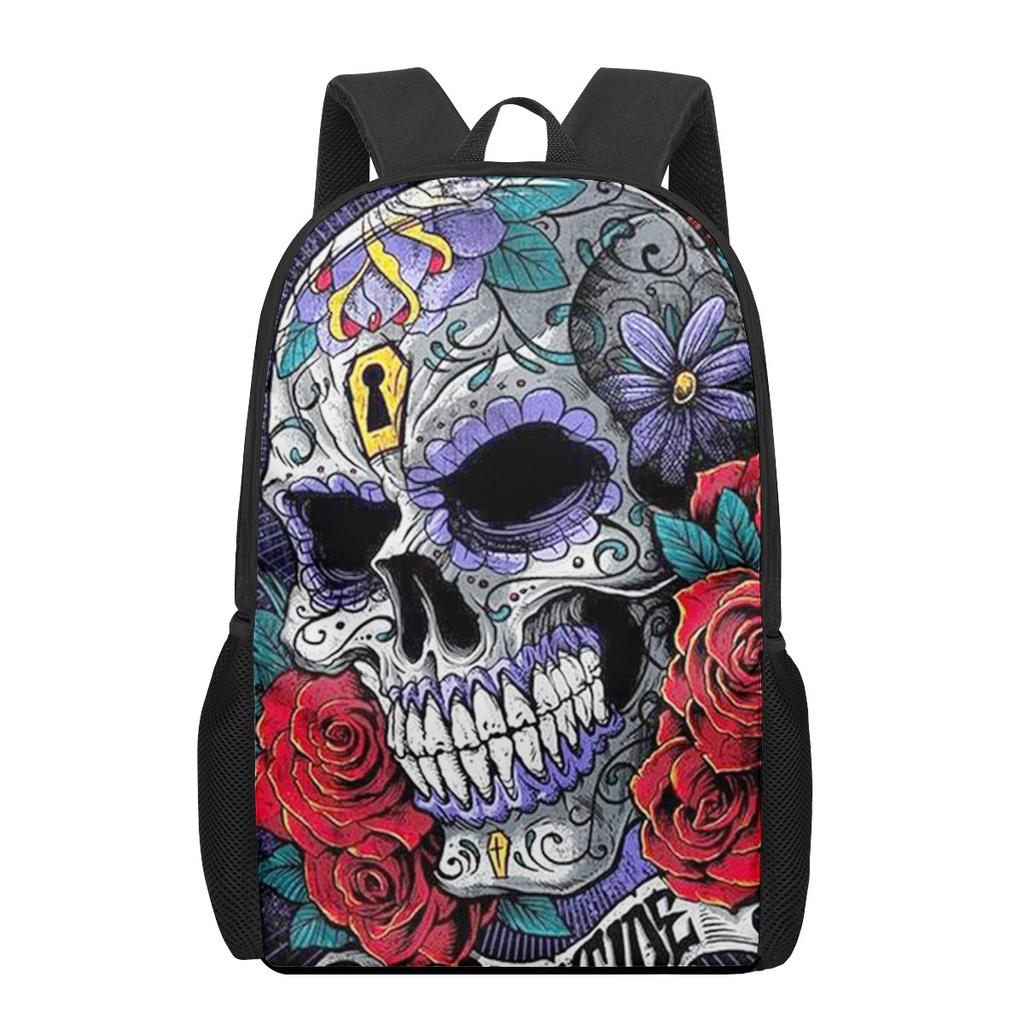 Креативный готический череп с принтом подростков повседневные сумки через плечо для мальчиков и девочек школьные сумки для женщин и мужчин дорожные рюкзаки для ноутбука
