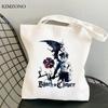 Сумка для покупок Black Clover, хлопковая сумка-шопер, многоразовая эко-сумка, тканая джутовая сумка bolsas, многоразовая bolsa compra sacolas