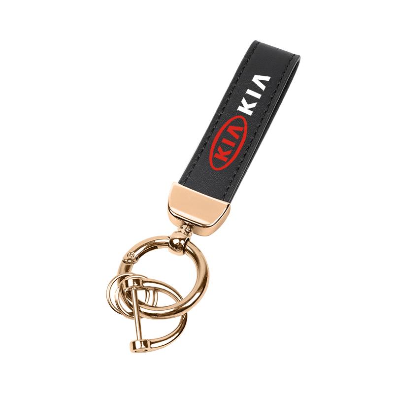 Car Key Chain Black Leather Keyring Pendant Car Interior For Kia Sportage Ceed Picanto Rio ProCeed Niro Morning K7 K5 K8 Ray K9 hbwjx00