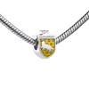 Harry Potter sterling silver Hufflepuff spacer bead silver