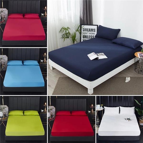 Super Waterproof Bed Fitted Sheet Bedcover Home Bed Cover Mattress Covers With Elastic For Single Double Bed No Pillowcases