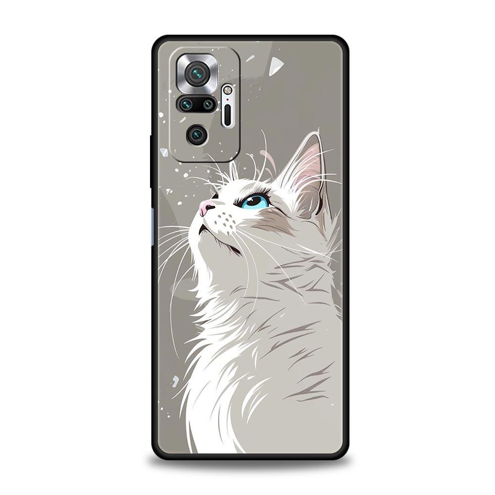 Чехол для телефона 'Повседневная жизнь милых кошек' для Xiaomi Redmi Note 14 13 5G 10 11 12 Pro Plus 4G 14C 13C 12C 10C Черный