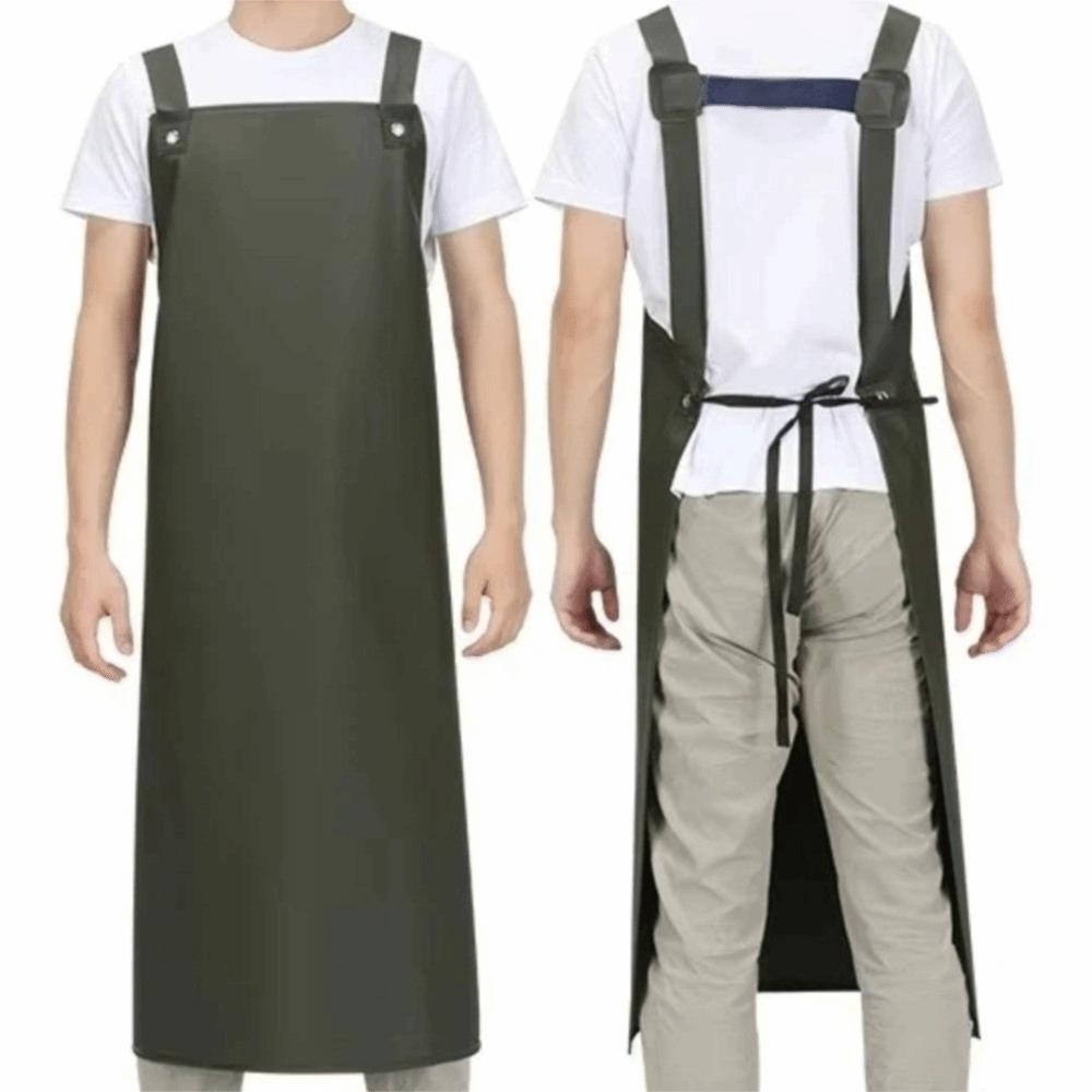 PU Oil Proof Apron Breathable Household Cleaning Apron Work Apron For Fish Killing Slaughter