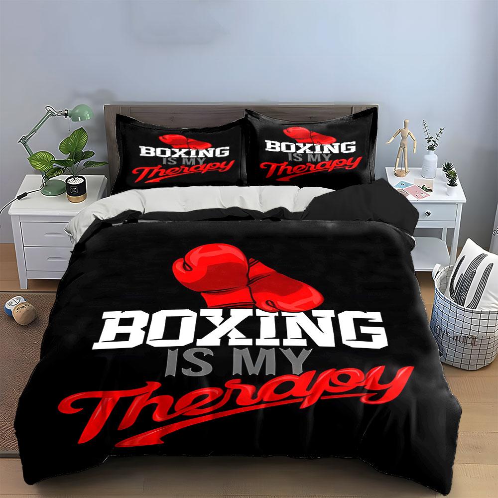 Red boxing gloves design. Bedding sets Duvet cover sets Duvet covers Pillowcases(1 * Duvet Cover 2 * Pillowcases without duvet insert)