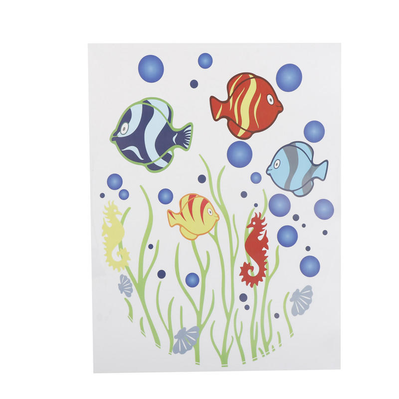 Сделай сам Рыбы Водный Мурал Наклейки на стену Декали Туалетная комната Домашний декор Виниловое искусство ARI