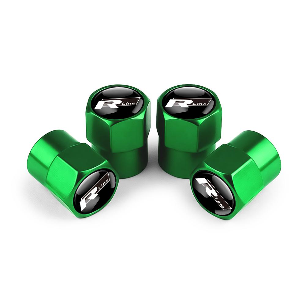 T264PCS Metal Car Wheel Tire Valve Caps Stem Cover Car Accessories For Volkswagen GTI Polo Golf Passat Scirocco Jetta Touareg RLINE