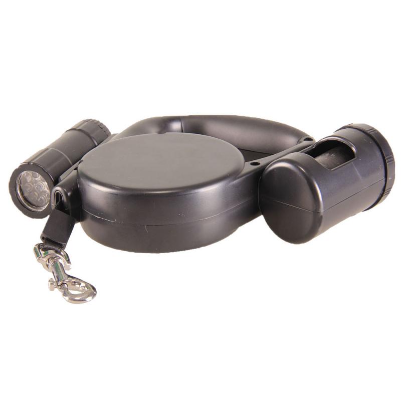 4.5M LED Flashlight Retractable Retractable Pet Dog Leash Automatic Flexible Leash Leash Leash With Poop Box Pet Supplies