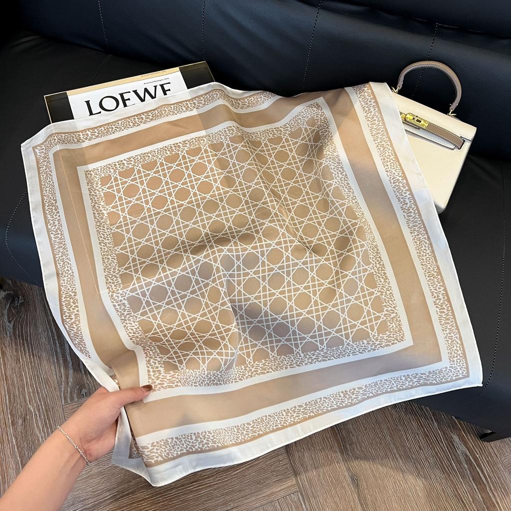 Геометрический колор-блок квадратный шарф из искусственного шелка женский атласный платок шаль обертывание хиджаб женская повязка для волос роскошная головная косынка эшарп