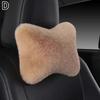 Зимняя подушка для шеи на автомобильное сиденье, плюшевая подушка для подголовника автомобиля, плюшевая подушка для тепла и комфорта, универсальная подушка для поясницы, аксессуары для поддержки