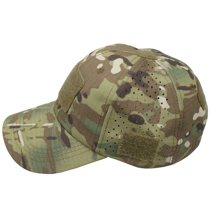 Outdoor Tactical Baseball Cap Men's Summer Camouflage Brim Hat Mountaineering Sun Protection Fishing Hat Velcro Mesh Hat