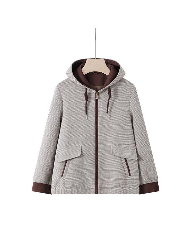 Trendy Autumn Hooded Jacket for Middle-Aged and Elderly Women