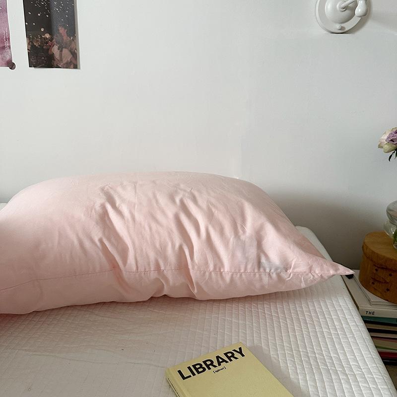 Наволочка из чистого хлопка в полоску, однотонная (Цельный кусок)