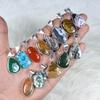 Mix Gemstone Pendant Sterling Silver Pendant Cabochon Pendant Necklace Bezel Pendant Tiny Pendant Natural Gemstone Jewelry Necklace