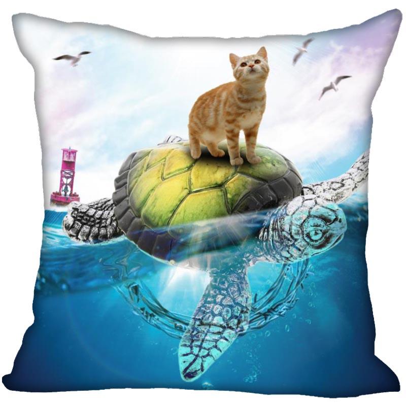 Спальня Домашний Офис Декор Наволочка Квадратная Забавный Кот Животное