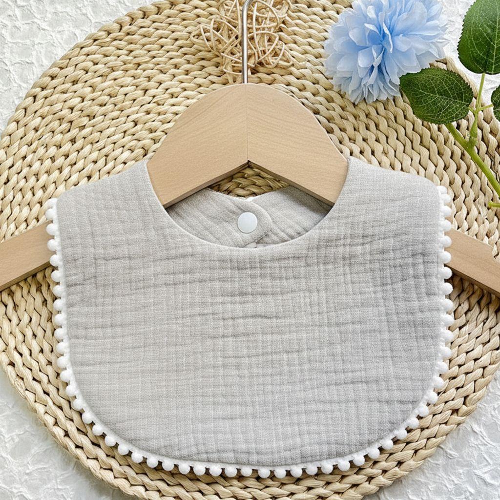 Милые Детские Слюнявчики с Оборками, Детские Антигрязевые Слюнявчики для Кормления, Впитывающие Пеленки для Младенцев, Модные Аксессуары для Кормления Новорожденных из Чистого Хлопка