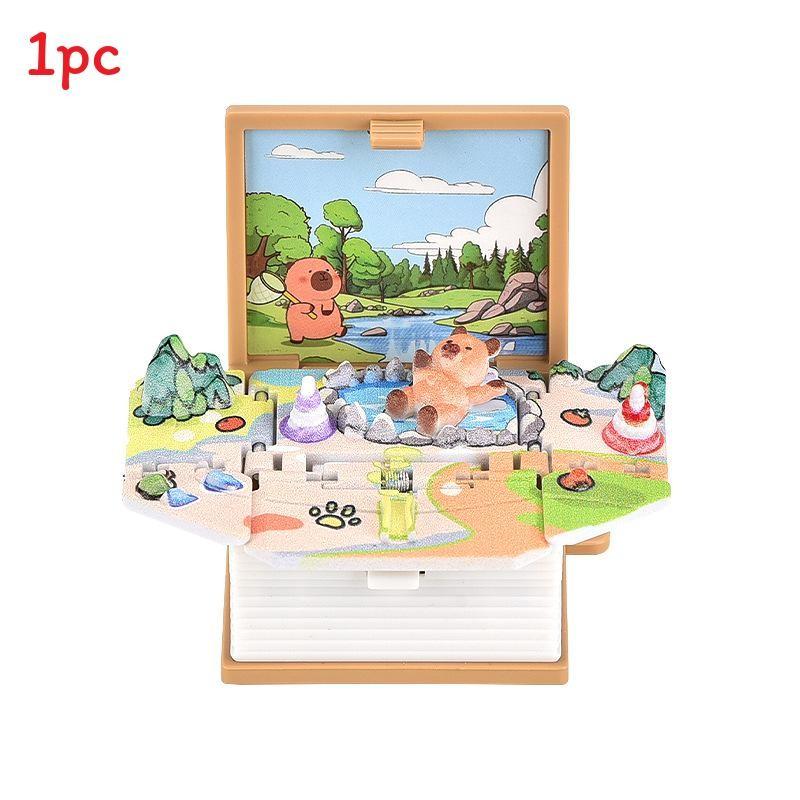 Брелок-брелок 3D Pop-Up Puzzle Book с сценой крепости для снятия стресса и в качестве креативного подарка