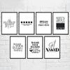Funny Bathroom Rules Sign Canvas Painting Print Nordic Black and White Poster Quotes Take A Seat Toilet Humor Pictures Bathroom