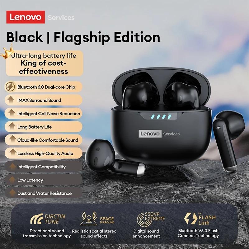 Оригинальные Bluetooth 6.0 наушники Lenovo LE259 Беспроводные наушники HIFI Игровые с шумоподавлением Наушники для тренировок Воспроизведение музыки Стерео Спортивные наушники