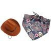 Vintage Style Pet Accessories Including Hat And Bandana Ideal For Party And Indoor Use Assorted Color 5 Sets