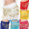 Women's Gold Silver Coins Belly Dancing Clothing Hip Scarf Waist Chain Belt Accessories Skirt