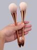 2pcs Rose Gold Professional Makeup Brush, Loose Powder Blush Brush, London Brush, Beginner's Daily Touch-up and Beauty Tool