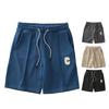 Мужские шорты с завязками на талии, однотонные, свободного кроя, быстросохнущие, спортивные шорты, прямые брюки длиной до колена