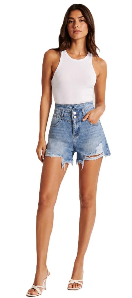 M.SARA - WOMEN'S DENIM SHORTS - G5091 S