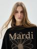 [mardimercredi] СВИТШОТ FLOWERMARDI_ЧЕРНЫЙ СЕРОВАТО-КОРИЧНЕВЫЙ
