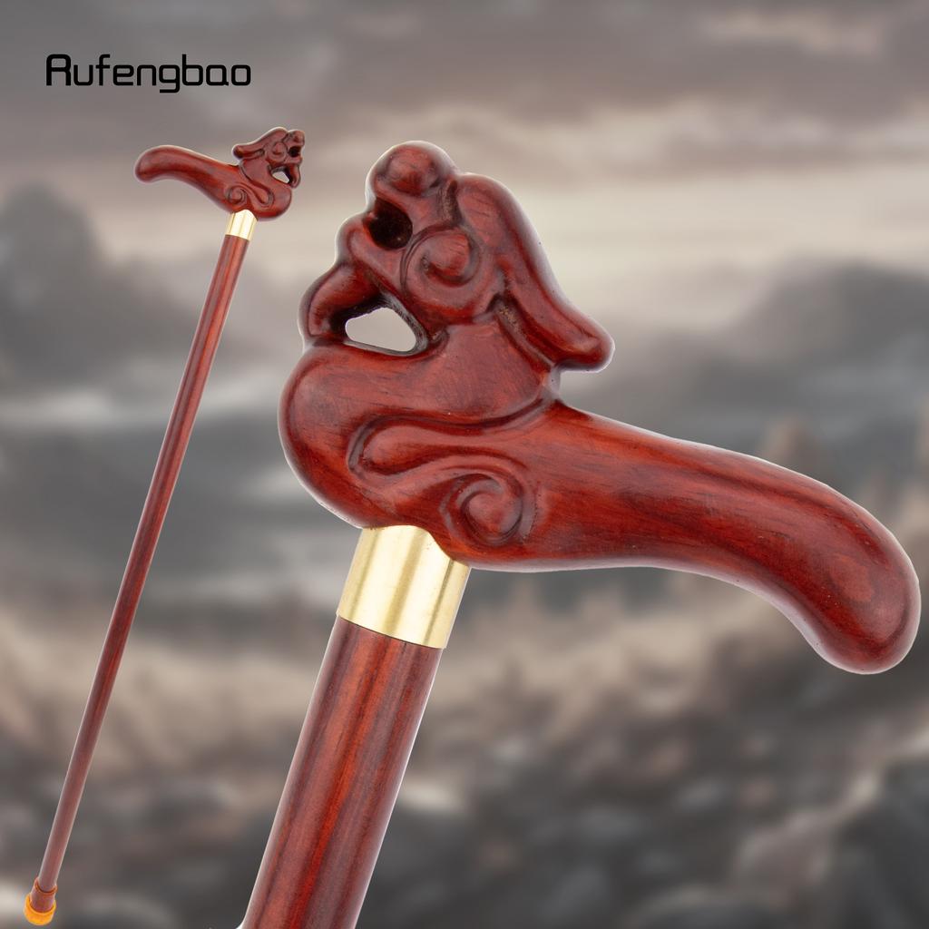 Красный дракон деревянная одношарнирная модная трость декоративная косплейная трость Хэллоуин булава костыль жезл 94 см