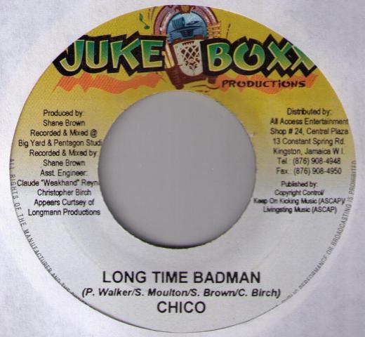 7-дюймовая пластинка CHICO / KIPRICH - Long Time Badman / More NONE Juke Boxx Produ 2004 Ямайка Регги, Ска и Даб Б/у