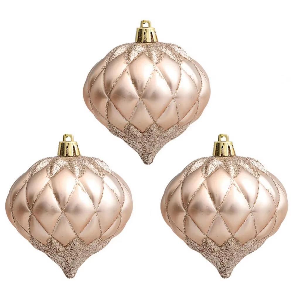 Блестящий Рождественский Шар Подвеска Тонкая Текстура Расписной Нитяной Шар Рождественские Шары Украшение Новый Год