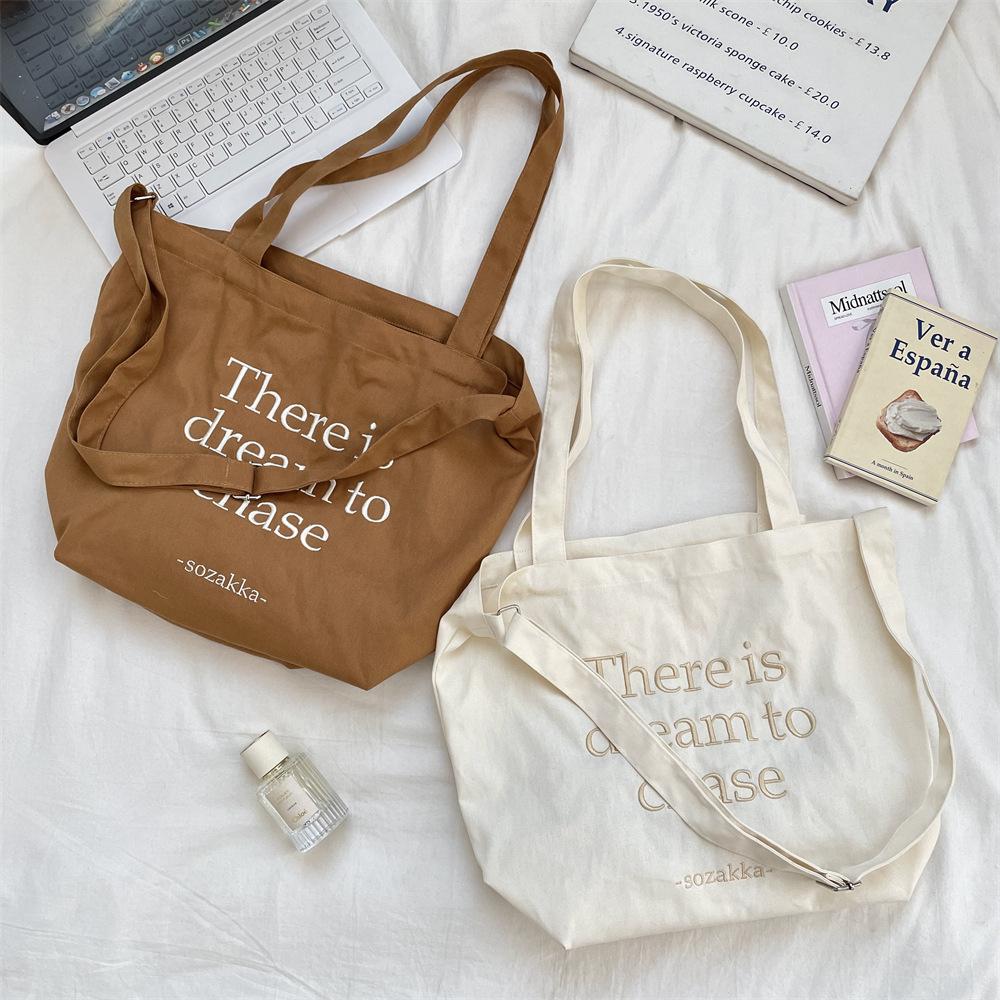 Студенческая холщовая сумка женская новая модная сумка-тоут с надписью повседневная сумка для покупок большой вместимости сумка