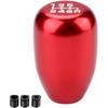 2.25 Inch Silver Universal Manual Gear Shift Knob - Direct Replacement 6 Speed Shifter Head With Adapters For Most Cars