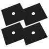 4Pcs Removable Easy Clean Square Foil Gas Hob Protector Liner Stove Protection Mat