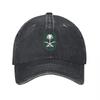 Palm Tree Logo Washed Cotton Baseball Cap Classic Black Adjustable Hat with Embroidered Design for Outdoor Style and Comfort