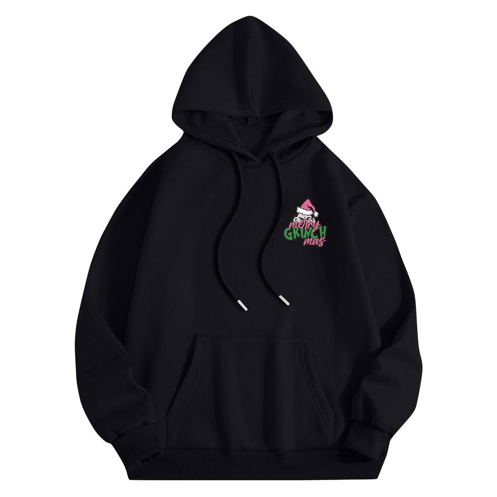 Women's Fashion Casual Loose Long Sleeve  Printed Hooded Sweatshirt