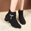 New Women Boots Luxury Casual Zipper Ankle Boots for Women Trend Fashion Platform High Heel Shoes Women  De Mujer