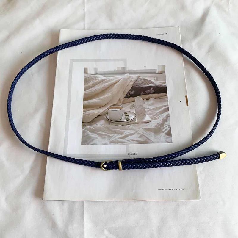 Exquisite Women's Retro Casual Thin Leather Woven Belt – Versatile Korean Style Waist Chain