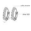 Блестящие серьги с кристаллами для женщин, ювелирные изделия, модные серьги-кольца из стерлингового серебра 925 пробы, женские аксессуары для ушей, популярные украшения
