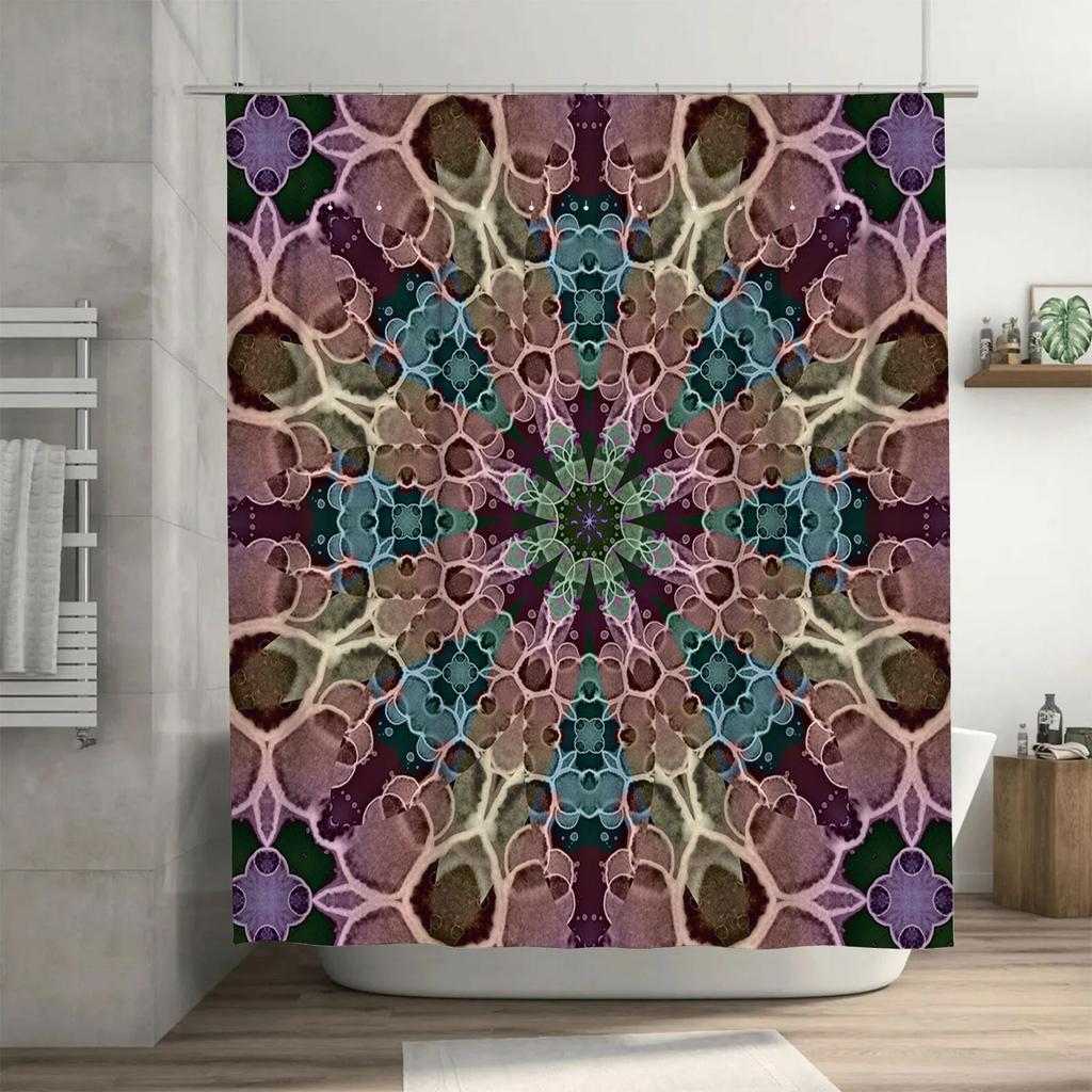 Kaleidoscope Shower Curtain Waterproof Bathroom Decoration for Home Decor in Bathrooms Kitchens from Home Garden on