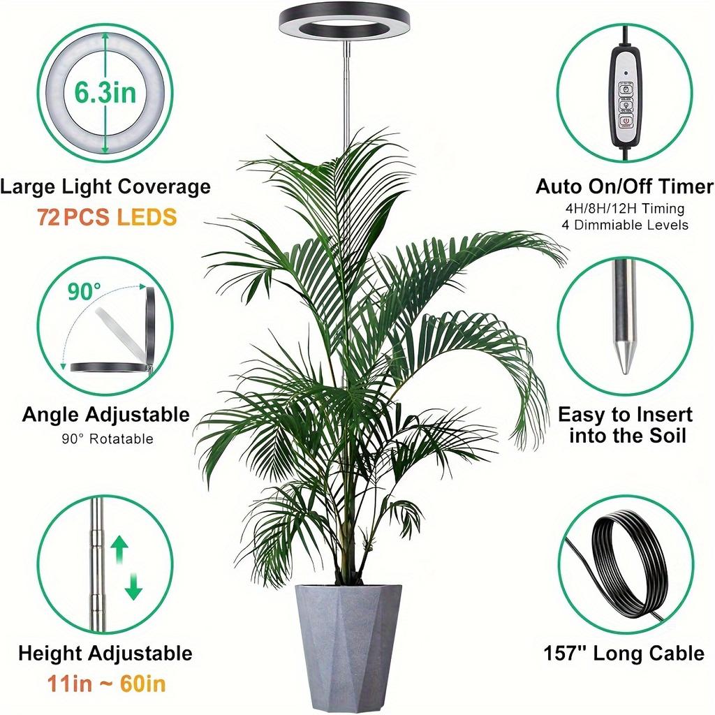 Adjustable Full-Spectrum Plant Grow Light: Perfect for Indoor Plants - USB Powered