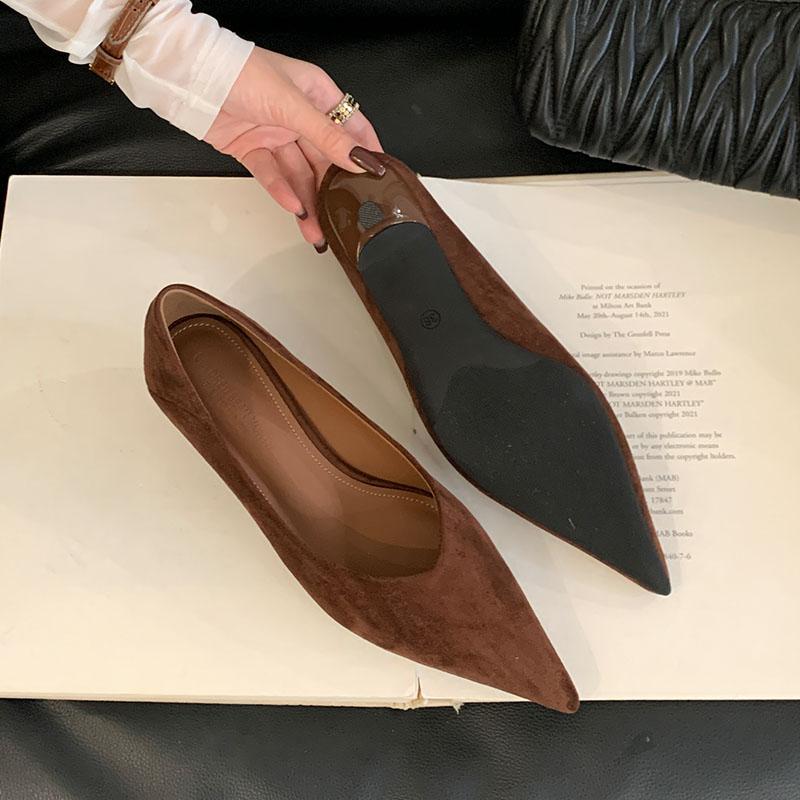 Fashion Female Slip On Footwear Women Low Heel Pumps Shoes Pointed Toe Fashion Shallow Ladies Thin Heel Shoes 2025 New