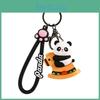 Charming Silicone Cartoon Panda Keychain Bag Pendant Ideal For Birthdays And Special Occasions