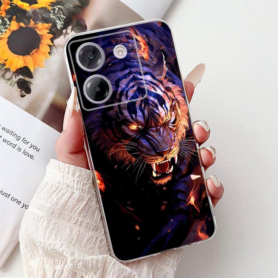 Для Xiaomi Poco M7 Pro 5G Чехол Прозрачный Модный Роскошный Мультяшный Забавный Крутой Расписной Мягкий Чехол для Телефона Для Poco M7 Pro 5G Задняя Крышка